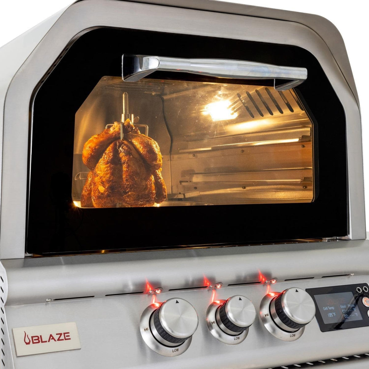 Blaze 26-Inch Freestanding Gas Outdoor Pizza Oven W/ Rotisserie & Cart - BLZ-26-PZOVN - view 4