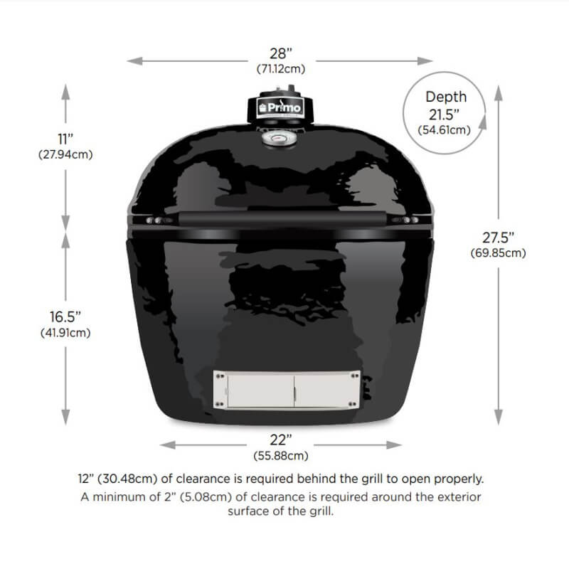 Primo Oval XL 400 Ceramic Kamado Grill - PGCXLH