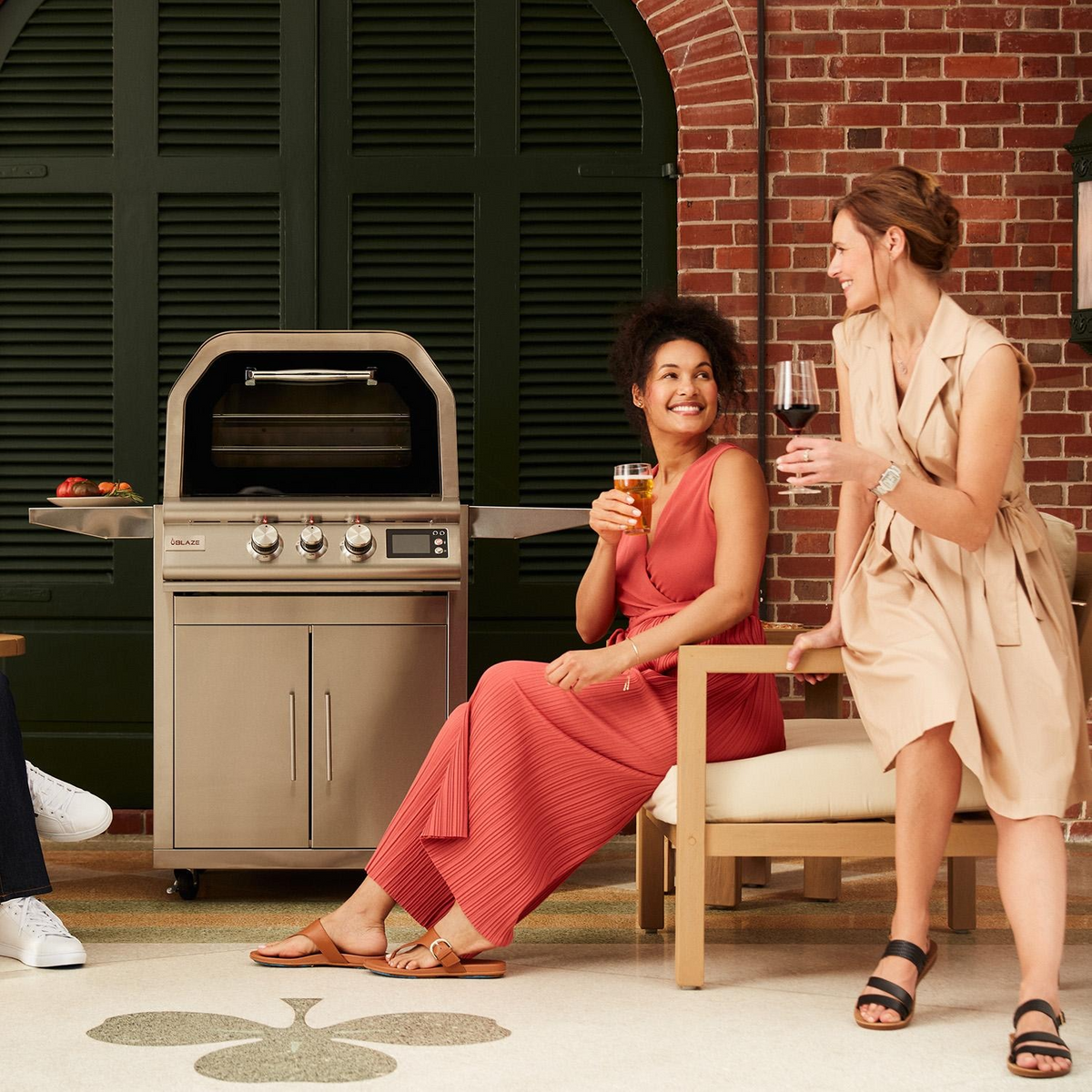 Blaze 26-Inch Freestanding Gas Outdoor Pizza Oven W/ Rotisserie & Cart - BLZ-26-PZOVN - view 3