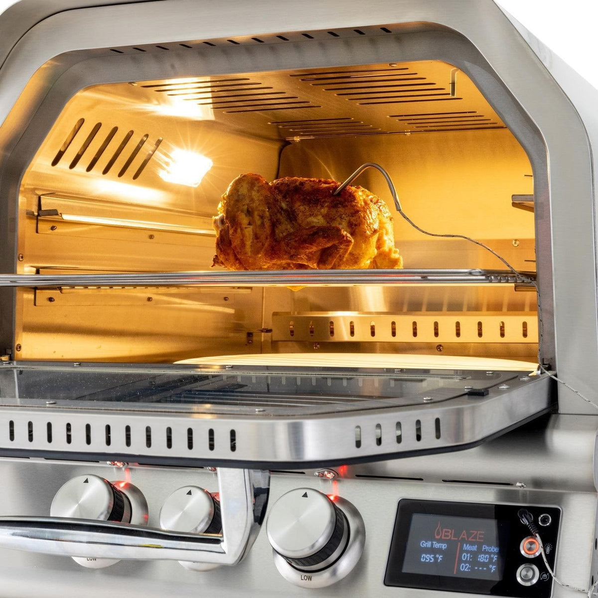 Blaze 26-Inch Freestanding Gas Outdoor Pizza Oven W/ Rotisserie & Cart - BLZ-26-PZOVN - view 10